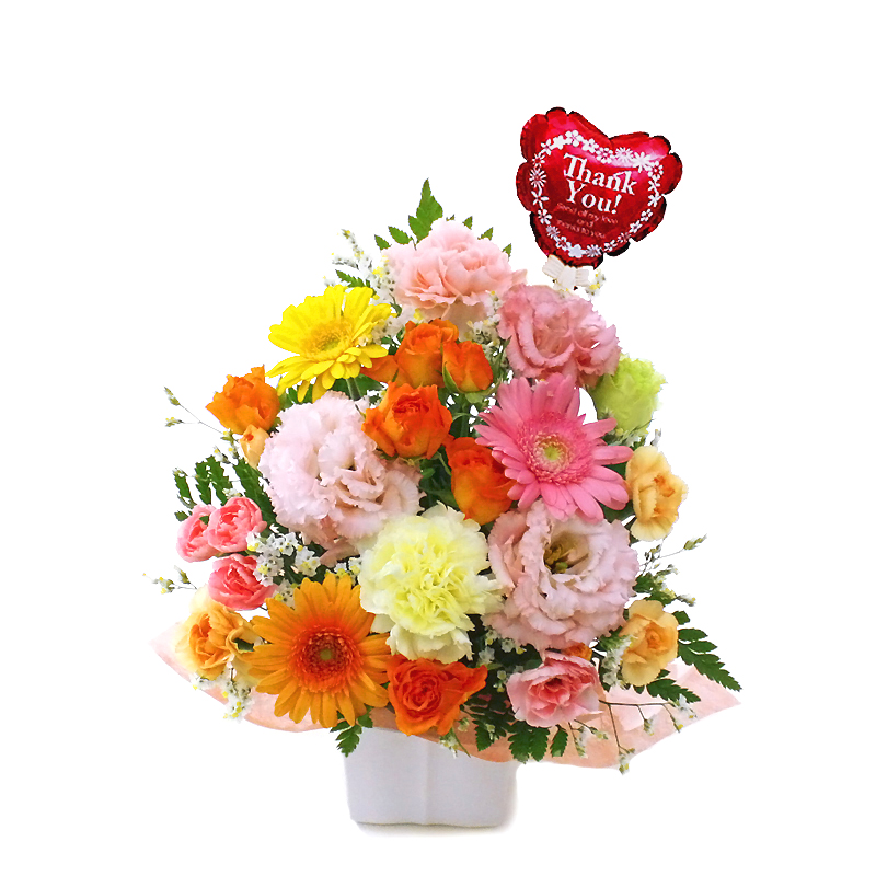 お任せアレンジメント・Cutie + Thank You バルーンピック